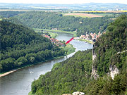 Blick von Bastei nach Pötzscha/Wehlen